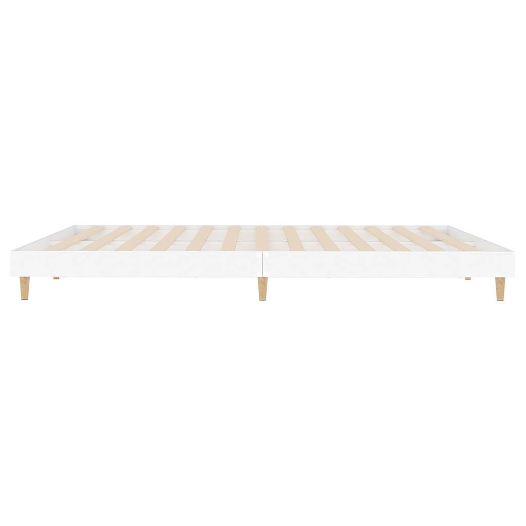 Cadre de lit sans matelas blanc 120x200 cm bois ingénierie