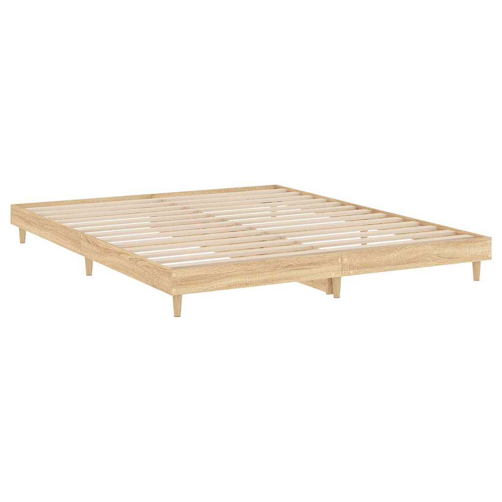 Cadre de lit sans matelas chêne sonoma 120x200 cm