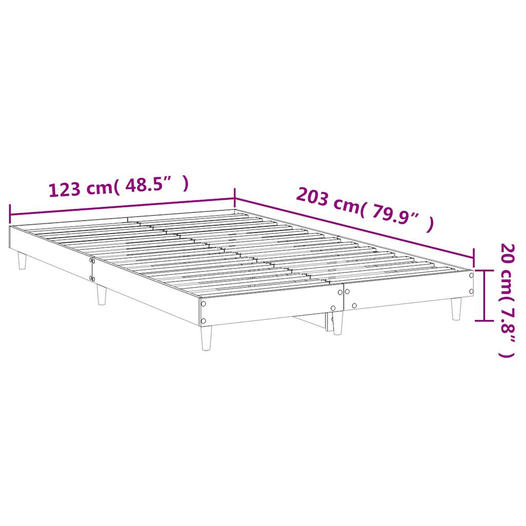 Cadre de lit sans matelas chêne sonoma 120x200 cm