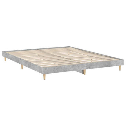 Cadre de lit sans matelas gris béton 120x200 cm