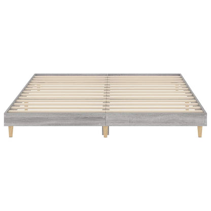 Cadre de lit sans matelas sonoma gris 120x200cm bois ingénierie