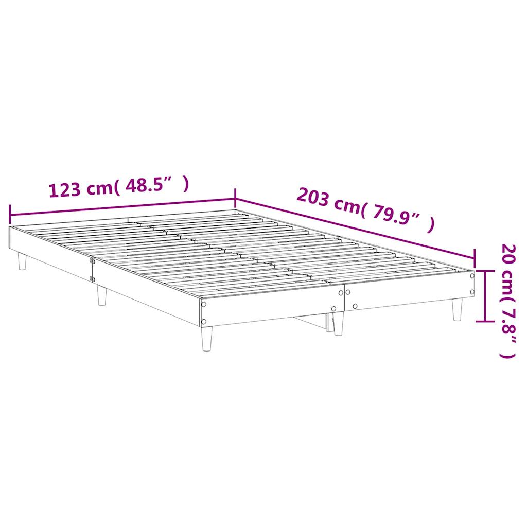 Cadre de lit sans matelas sonoma gris 120x200cm bois ingénierie