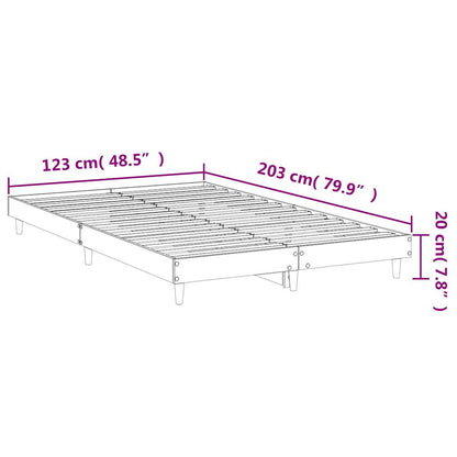 Cadre de lit sans matelas sonoma gris 120x200cm bois ingénierie