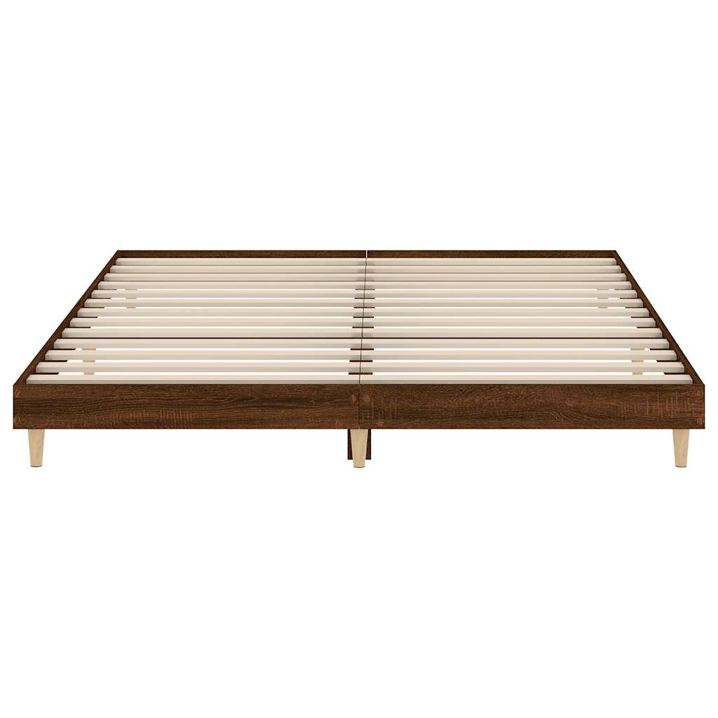 Cadre de lit sans matelas chêne marron 120x200 cm