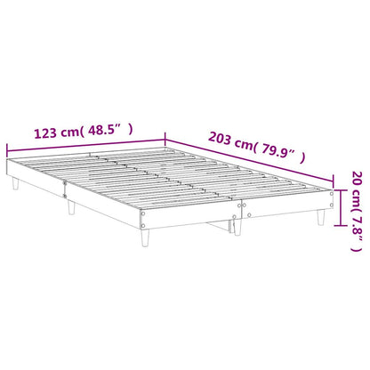 Cadre de lit sans matelas chêne marron 120x200 cm