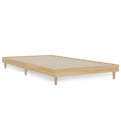 Cadre de lit sans matelas chêne sonoma 100x200 cm