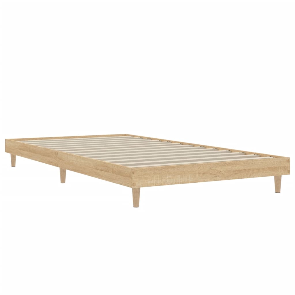 Cadre de lit sans matelas chêne sonoma 100x200 cm