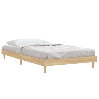 Cadre de lit sans matelas chêne sonoma 100x200 cm