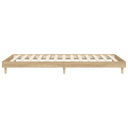 Cadre de lit sans matelas chêne sonoma 100x200 cm