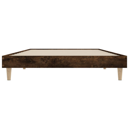 Cadre de lit sans matelas chêne fumé 100x200 cm bois ingénierie