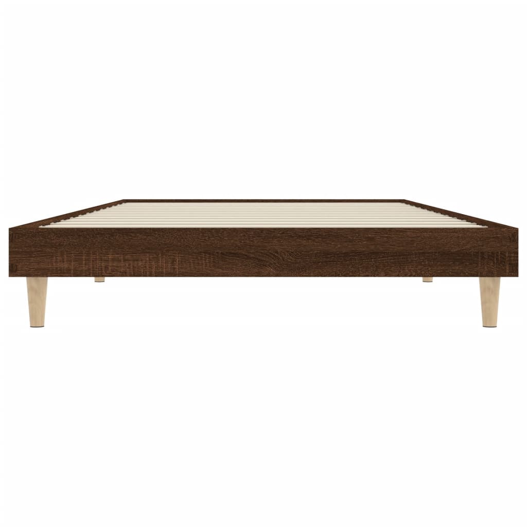 Cadre de lit sans matelas chêne marron 100x200 cm