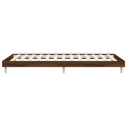 Cadre de lit sans matelas chêne marron 100x200 cm