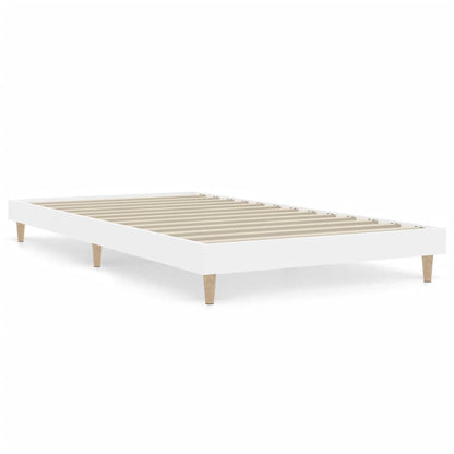 Cadre de lit sans matelas blanc 90x200 cm bois d'ingénierie