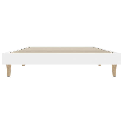 Cadre de lit sans matelas blanc 90x200 cm bois d'ingénierie