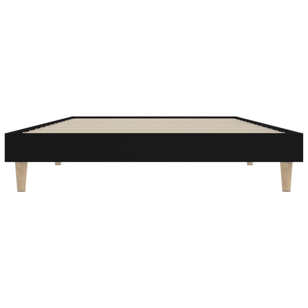 Cadre de lit sans matelas noir 90x200 cm bois d'ingénierie