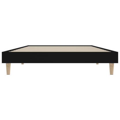 Cadre de lit sans matelas noir 90x200 cm bois d'ingénierie