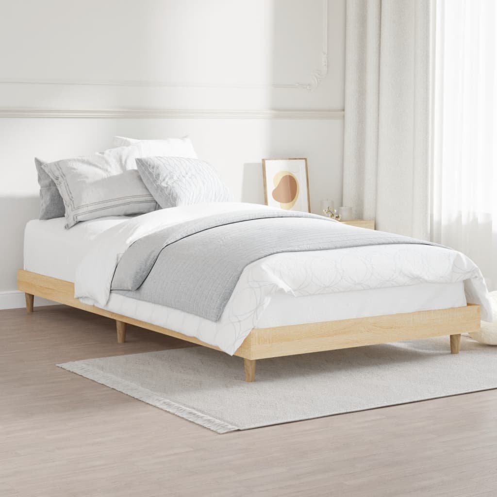 Cadre de lit sans matelas chêne sonoma 90x200 cm