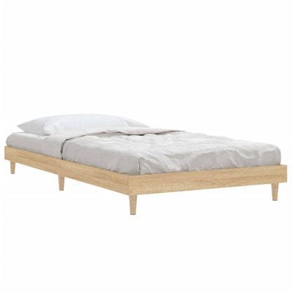 Cadre de lit sans matelas chêne sonoma 90x200 cm