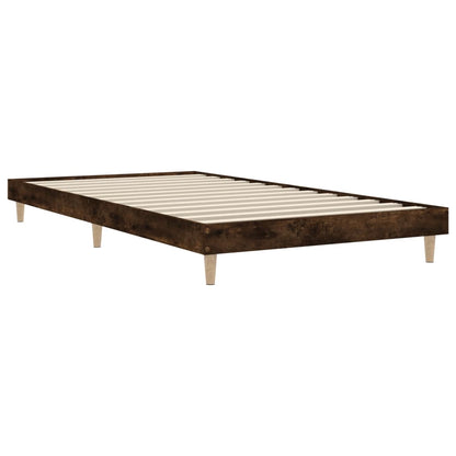 Cadre de lit sans matelas chêne fumé 90x200cm bois d'ingénierie