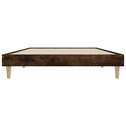 Cadre de lit sans matelas chêne fumé 90x200cm bois d'ingénierie