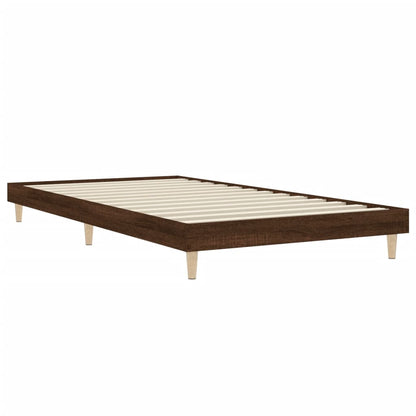 Cadre de lit sans matelas chêne marron 90x200cm bois ingénierie