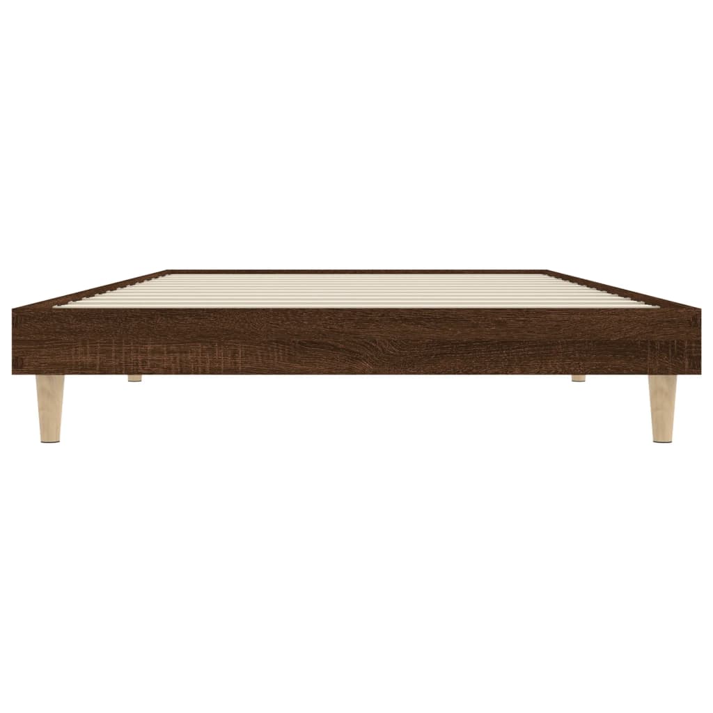 Cadre de lit sans matelas chêne marron 90x200cm bois ingénierie