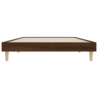 Cadre de lit sans matelas chêne marron 90x200cm bois ingénierie