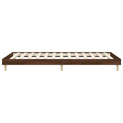 Cadre de lit sans matelas chêne marron 90x200cm bois ingénierie