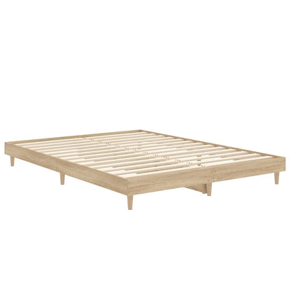 Cadre de lit sans matelas chêne sonoma 140x190 cm