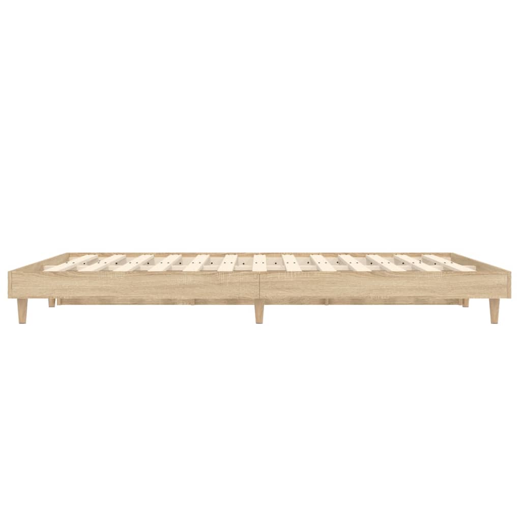 Cadre de lit sans matelas chêne sonoma 140x190 cm