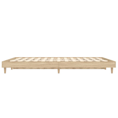 Cadre de lit sans matelas chêne sonoma 140x190 cm