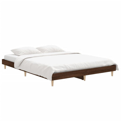 Cadre de lit sans matelas chêne marron 140x190 cm