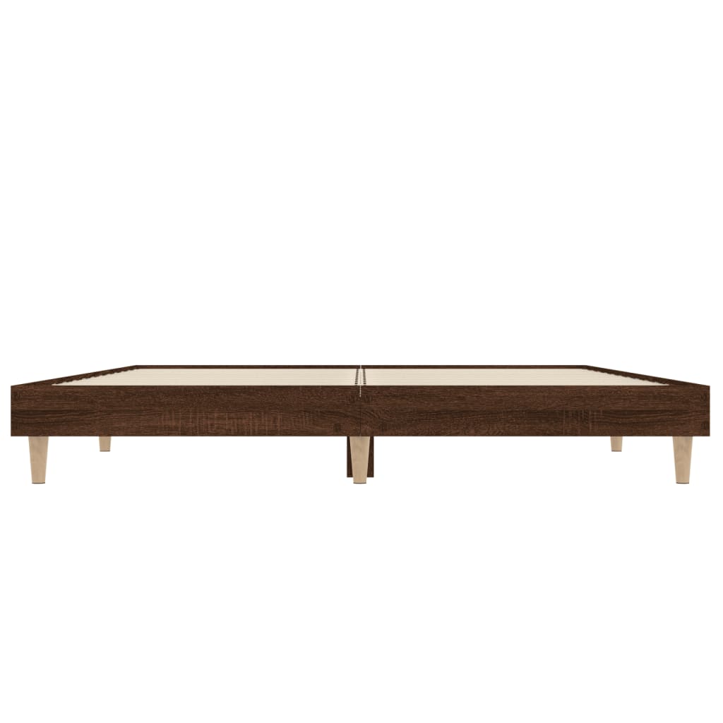 Cadre de lit sans matelas chêne marron 140x190 cm