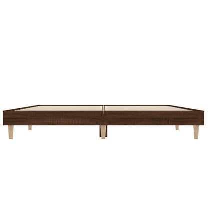 Cadre de lit sans matelas chêne marron 140x190 cm