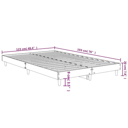 Cadre de lit sans matelas noir 120x190 cm bois d'ingénierie