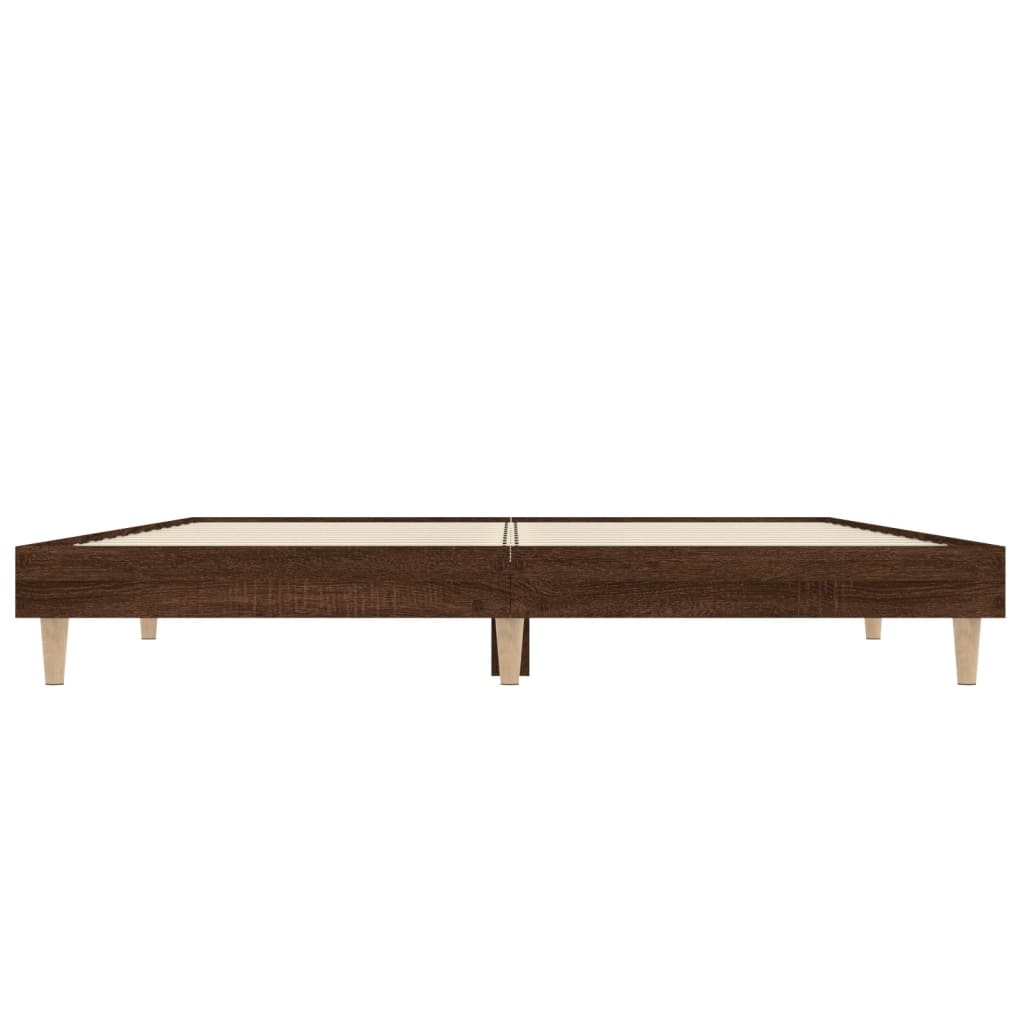 Cadre de lit sans matelas chêne marron 120x190 cm