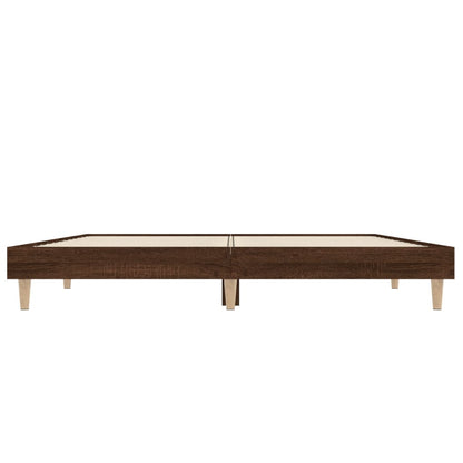 Cadre de lit sans matelas chêne marron 120x190 cm