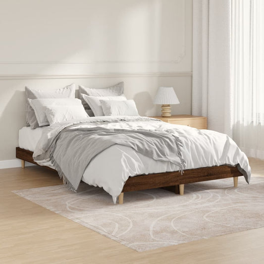 Cadre de lit sans matelas chêne marron 120x190 cm