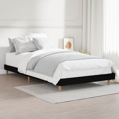 Cadre de lit sans matelas noir 90x190 cm bois ingénierie