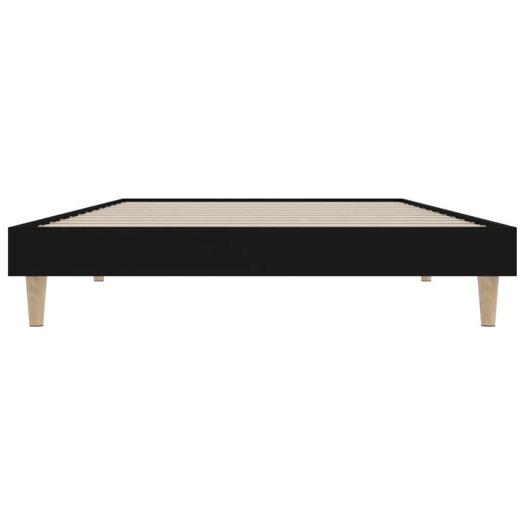 Cadre de lit sans matelas noir 90x190 cm bois ingénierie