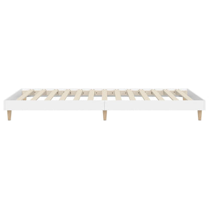 Cadre de lit sans matelas blanc 75x190 cm bois d'ingénierie