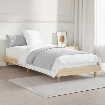 Cadre de lit sans matelas chêne sonoma 75x190 cm