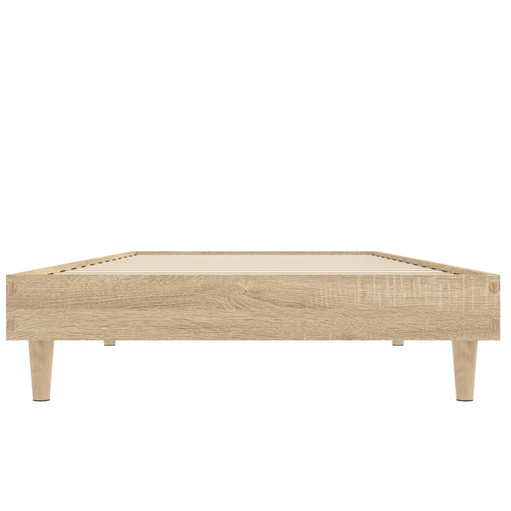 Cadre de lit sans matelas chêne sonoma 75x190 cm