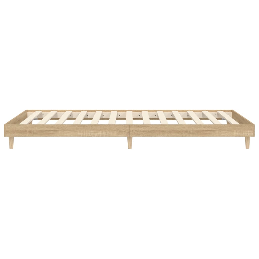 Cadre de lit sans matelas chêne sonoma 75x190 cm