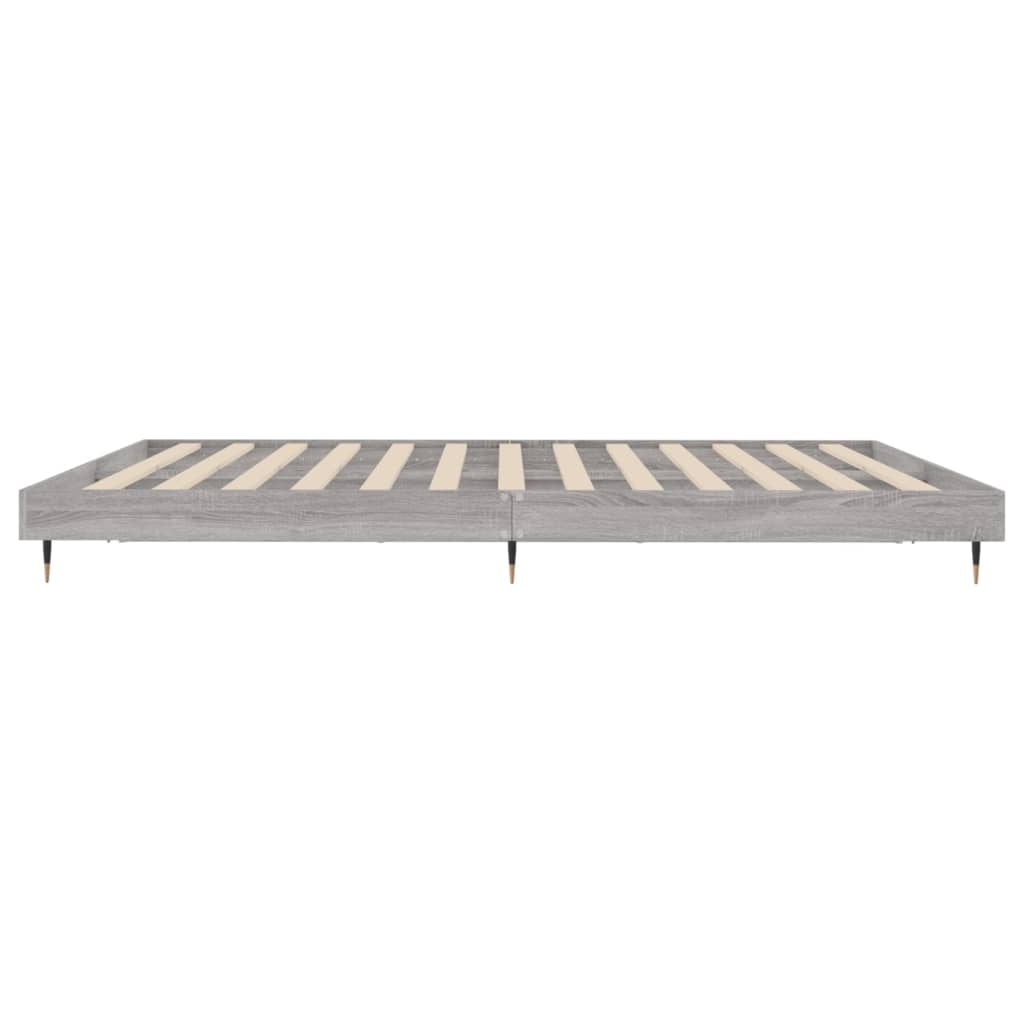 Cadre de lit sans matelas sonoma gris 200x200 cm