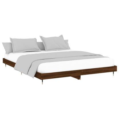 Cadre de lit sans matelas chêne marron 200x200 cm