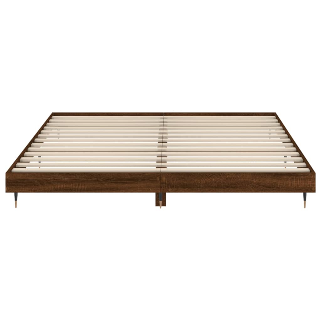 Cadre de lit sans matelas chêne marron 200x200 cm