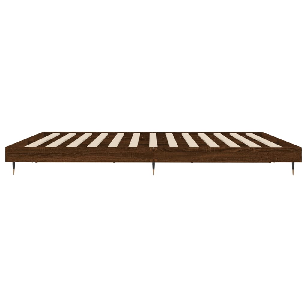 Cadre de lit sans matelas chêne marron 200x200 cm