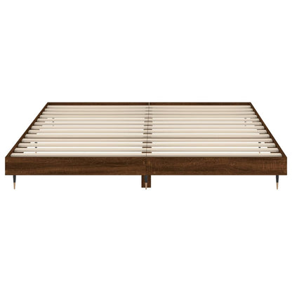 Cadre de lit sans matelas chêne marron 180x200 cm