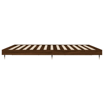 Cadre de lit sans matelas chêne marron 180x200 cm